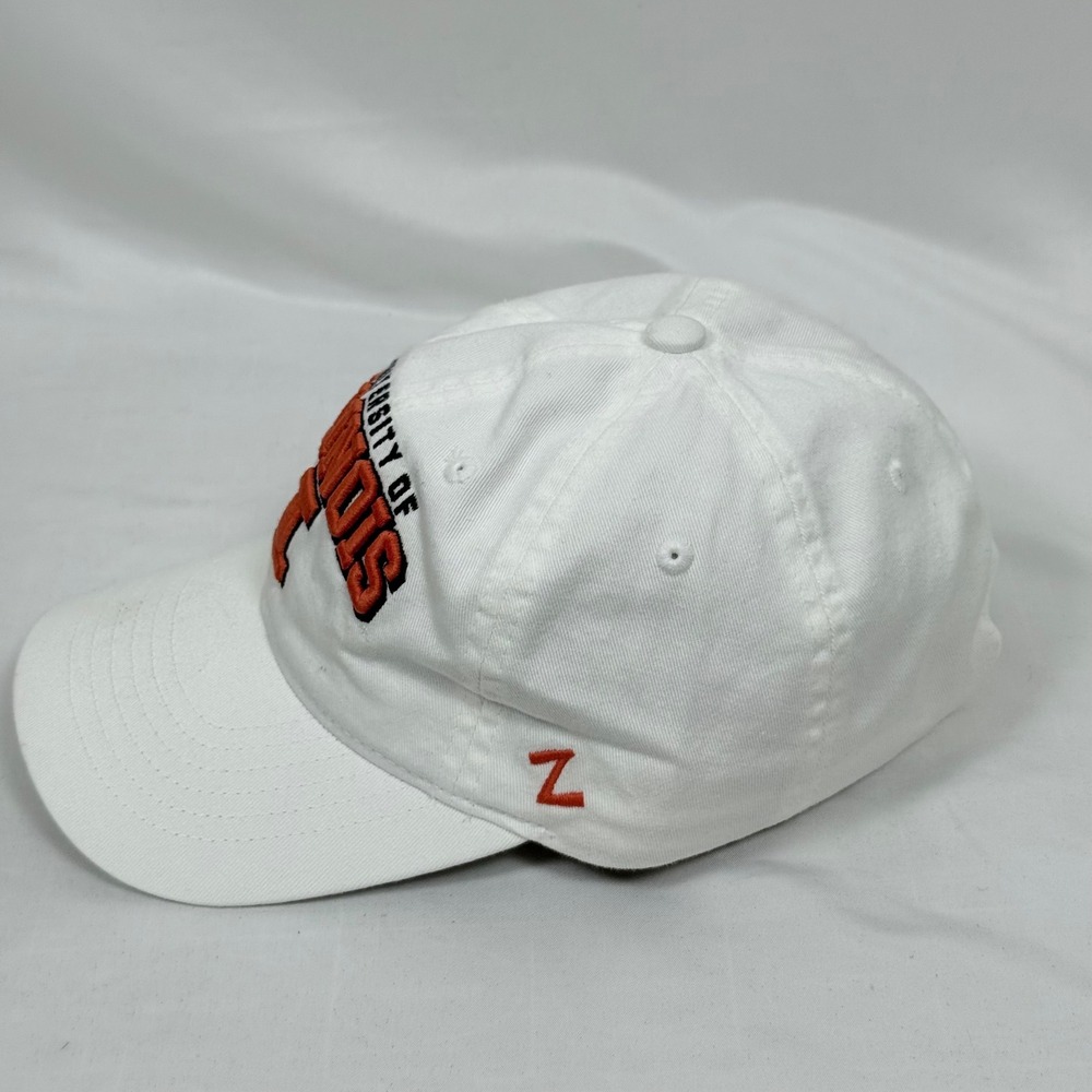 University of Illinois Fighting Illini Zephyr White Adjustable Baseball Cap - Picture 3 of 11
